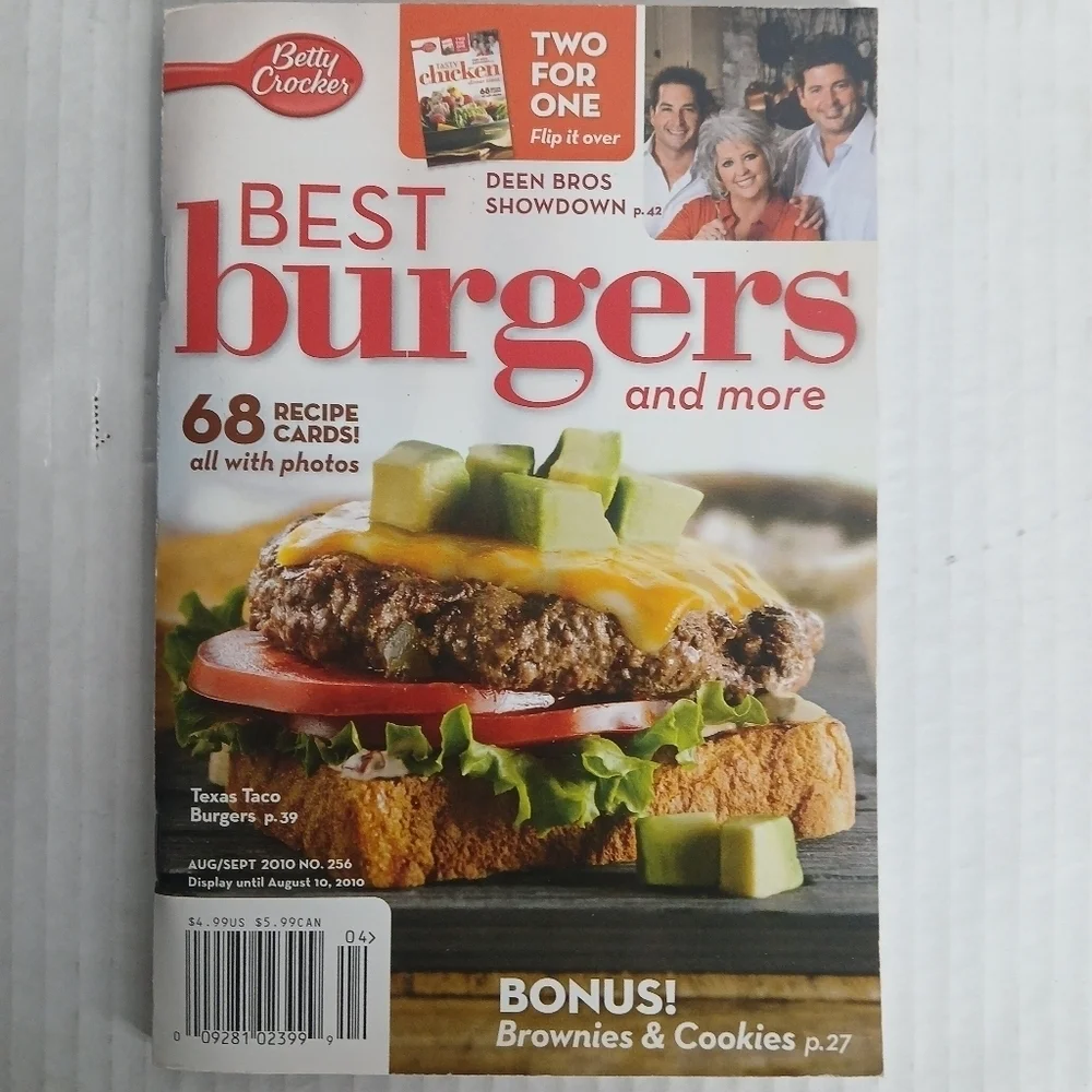 Betty Crocker Tasty Chicken & Burger Recipe Cookbook Pamphlet 2 For One 2010